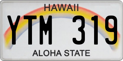 HI license plate YTM319