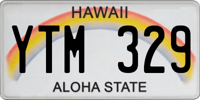HI license plate YTM329
