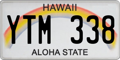 HI license plate YTM338