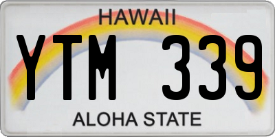 HI license plate YTM339