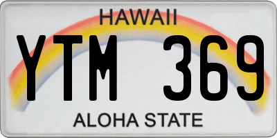 HI license plate YTM369