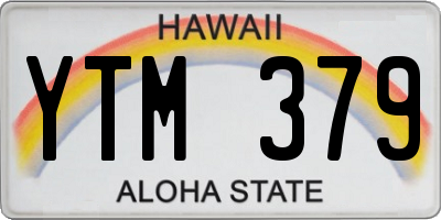 HI license plate YTM379