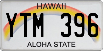HI license plate YTM396