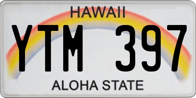 HI license plate YTM397