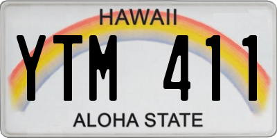 HI license plate YTM411