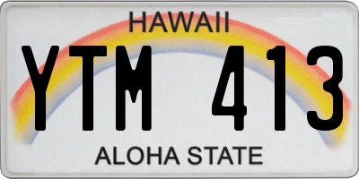 HI license plate YTM413