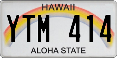 HI license plate YTM414