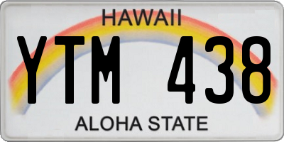 HI license plate YTM438