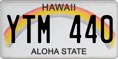 HI license plate YTM440