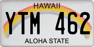 HI license plate YTM462