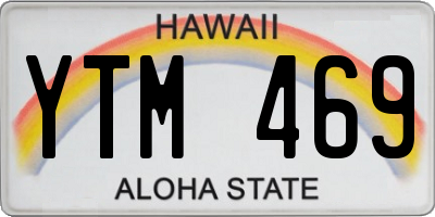 HI license plate YTM469