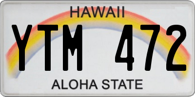 HI license plate YTM472