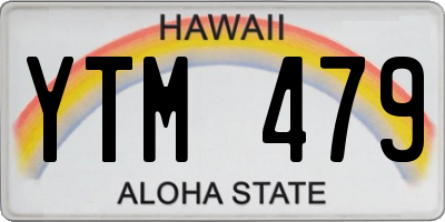 HI license plate YTM479