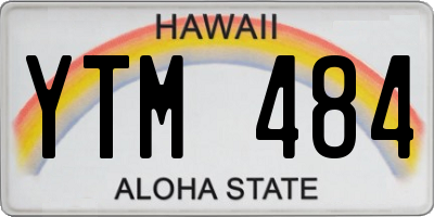 HI license plate YTM484