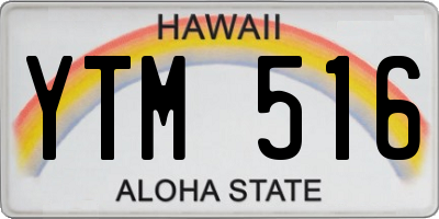 HI license plate YTM516