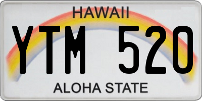 HI license plate YTM520
