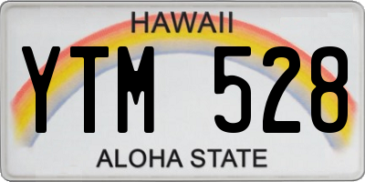 HI license plate YTM528