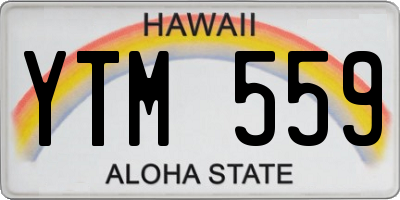 HI license plate YTM559