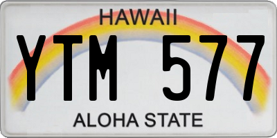 HI license plate YTM577