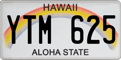 HI license plate YTM625