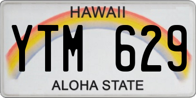 HI license plate YTM629