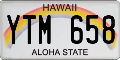 HI license plate YTM658