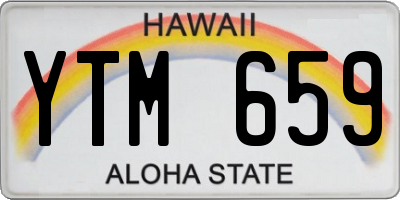 HI license plate YTM659