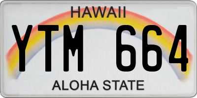 HI license plate YTM664