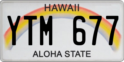 HI license plate YTM677