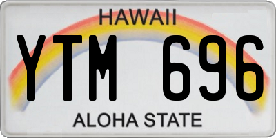 HI license plate YTM696