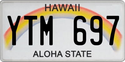 HI license plate YTM697