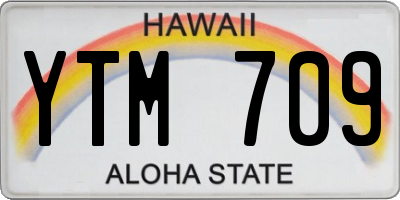 HI license plate YTM709