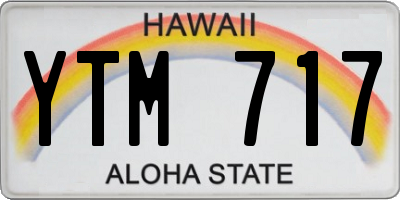 HI license plate YTM717