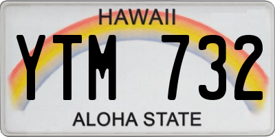 HI license plate YTM732