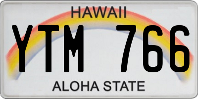 HI license plate YTM766