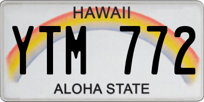 HI license plate YTM772