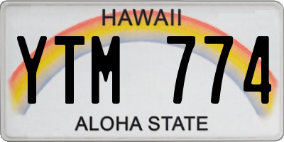HI license plate YTM774