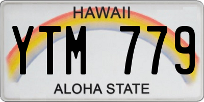 HI license plate YTM779