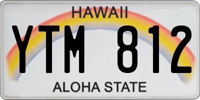 HI license plate YTM812
