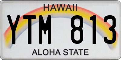 HI license plate YTM813