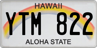 HI license plate YTM822