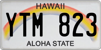 HI license plate YTM823