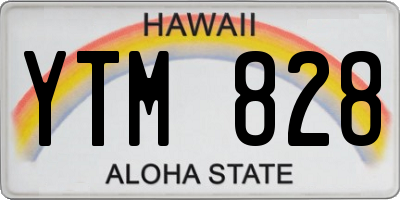 HI license plate YTM828