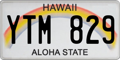 HI license plate YTM829