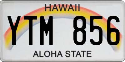 HI license plate YTM856