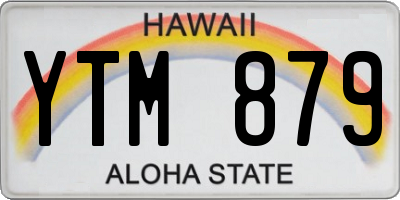 HI license plate YTM879