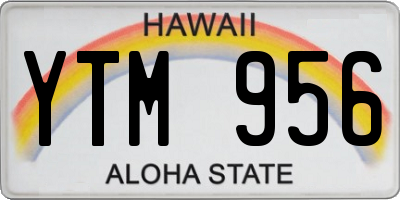 HI license plate YTM956