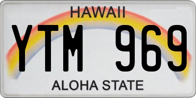 HI license plate YTM969