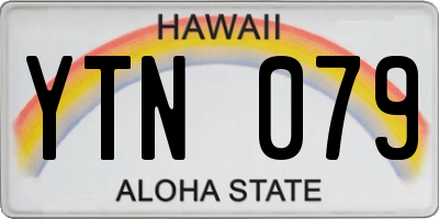 HI license plate YTN079