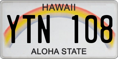 HI license plate YTN108